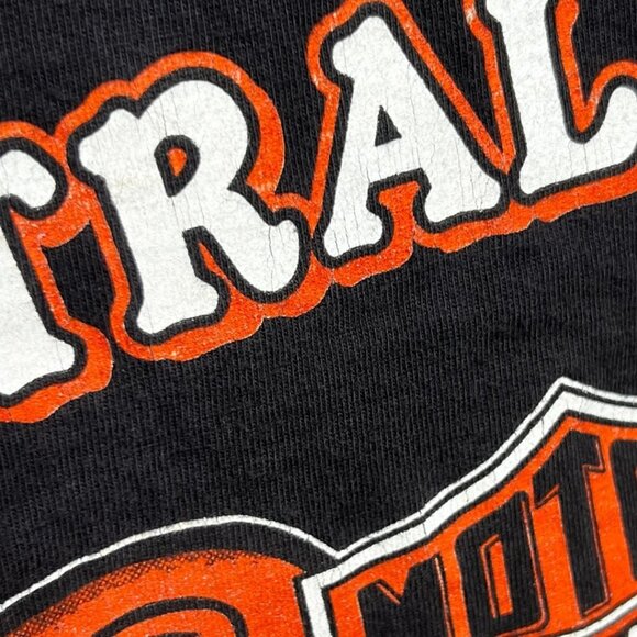 Rare Harley-Davidson Flaming Eagle T-Shirt Austin TX 90s R.K. Stratman USA Large - Picture 5 of 11